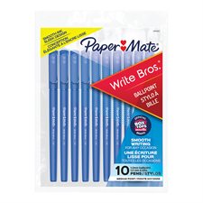 Write Bros.® Ballpoint Pens Medium point. Package of 10. blue