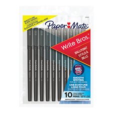 Write Bros.® Ballpoint Pens Medium point. Package of 10. black
