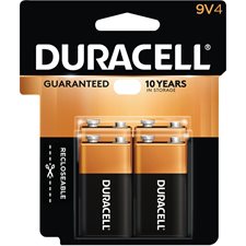 Coppertop Alkaline Batteries 9V package of 4