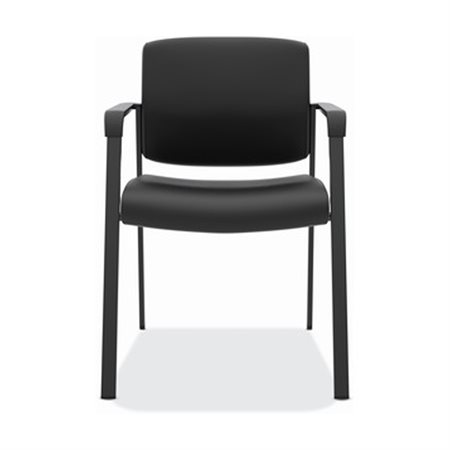 Validate Stacking Guest Chair | Black SofThread Leather