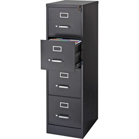 Commercial Grade Vertical File Letter size. 4 drawers. 15 x 22 x 52 in. black