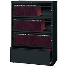 Fortress Serie Lateral File 4 drawers. 36 x 19 x 52-1/2 in. H. black