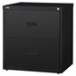 Lateral File 2 drawers. 30 x 19 x 28 in. H. black