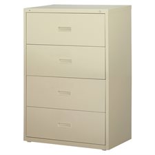 Lateral File 4 drawers. 30 x 19 x 52-1/2 in. H. putty
