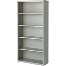 Fortress Series Bookcase 5 shelves - 72 in. H light grey