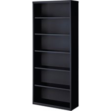 Fortress Series Bookcase 6 shelves - 82 in. H black