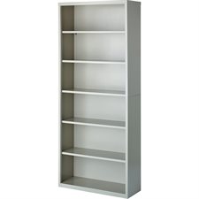 Fortress Series Bookcase 6 shelves - 82 in. H light grey