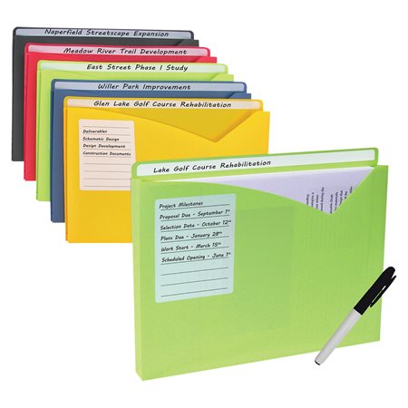 Write-on Poly File Jackets