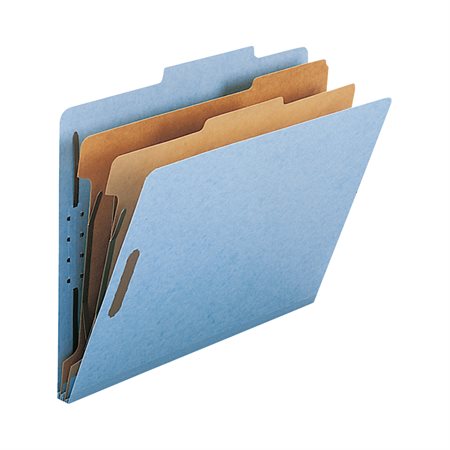 Classification Folders with Fasteners Letter size, 2 dividers blue
