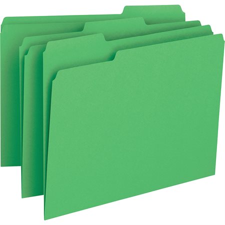 Chemise à dossier de couleur Format lettre vert