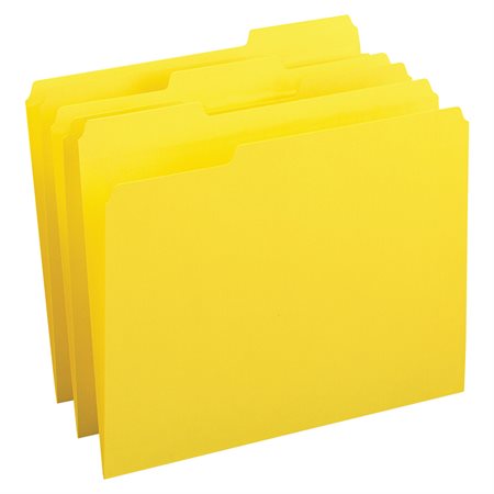 Chemise à dossier de couleur Format lettre jaune