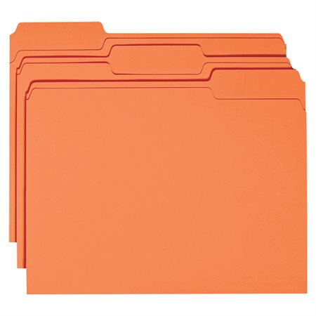Chemise à dossier de couleur Format lettre orange