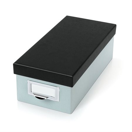 Index Card Storage Box 3 x 5 in. blue and black