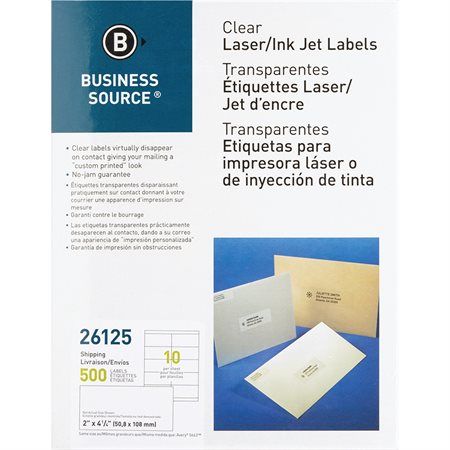 Clear Mailing Labels