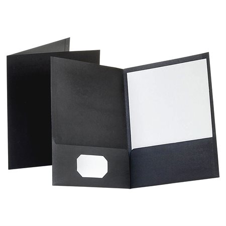 Couverture de présentation à double pochette Vendu individuellement noir