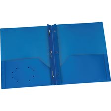 Poly Portfolio With fasteners. 135-sheet capacity blue