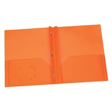 Poly Portfolio With fasteners. 135-sheet capacity orange