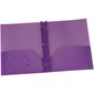 Poly Portfolio With fasteners. 135-sheet capacity purple