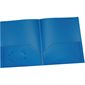Poly Portfolio No fasteners. 100-sheet capacity blue