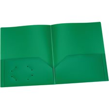 Poly Portfolio No fasteners. 100-sheet capacity green