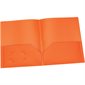 Poly Portfolio No fasteners. 100-sheet capacity orange