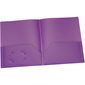Poly Portfolio No fasteners. 100-sheet capacity purple