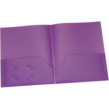 Poly Portfolio No fasteners. 100-sheet capacity purple