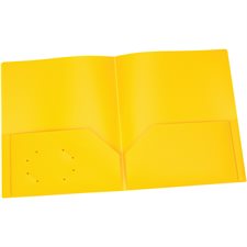 Poly Portfolio No fasteners. 100-sheet capacity yellow