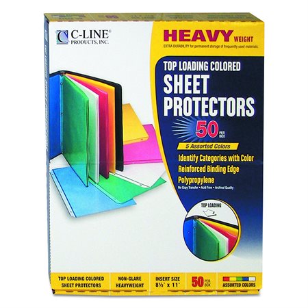Colored Polypropylene Sheet Protector