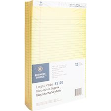Writing Pad Legal size - 8-1/2 x 14-3/4 in. yellow