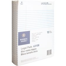 Writing Pad Letter size - 8-1/2 x 11-3/4 in. white