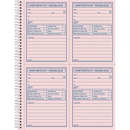 Carbonless Important Message Pad