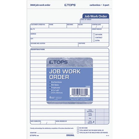 Job Work Order Forms
