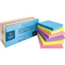 Self Adhesive Notes 3 x 3 in. 4 yellow and pink, 2 blue and purple