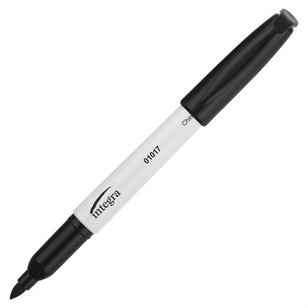 Marqueurs effaçables à sec style stylo noir (bte 12)