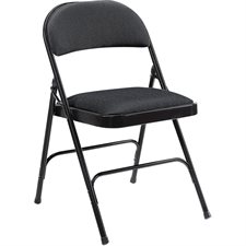 Steel Folding Chair Padded back and seat black (box 4)