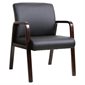 Wood Guest Chair black / espresso