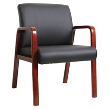 Wood Guest Chair black/mahogany