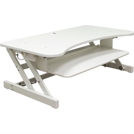 Station assis-debout ajustable deluxe blanc