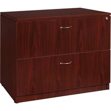 Lateral 2-drawer Locking mahogany