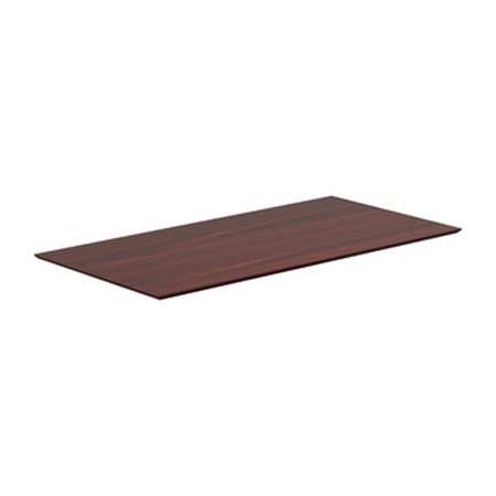 Electric Height-Adjustable Mahogany Knife Edge Tabletop
