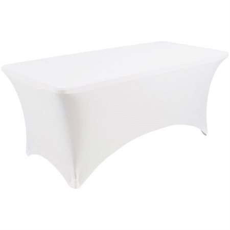 COVER TABLE 8' WHITE STRETCH