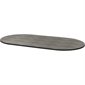 Table ovale extensible Surface de table gris poussiere