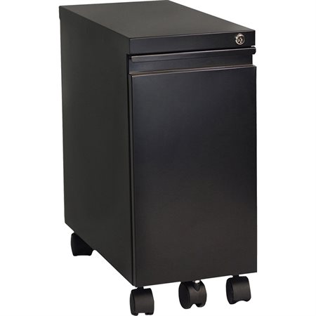 Slim Mobile Pedestal Concealed drawers black