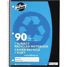 Recycled Notebook 10-1/2 x 8 in. 90 pages (45 sheets)
