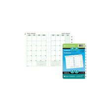 Desk Size Refills and Accessories (2025) Dated refills - bilingual 1 month/2 pages