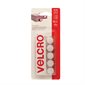 Velcro® Fasteners Coins, 5 / 8". Package of 15. white