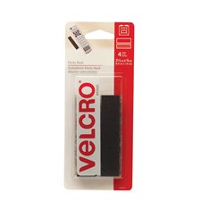 Velcro® Fasteners Strips, 3-1/2 x 3/4". Package of 4. black