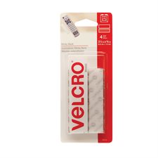 Attaches Velcro® Bandes, 3-1/2 x 3/4". Paquet de 4. blanc