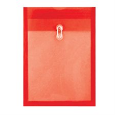 Enveloppe transparente expansible rouge